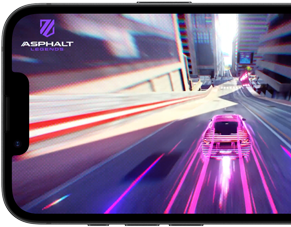 iPhone 17e showing a racing game being played