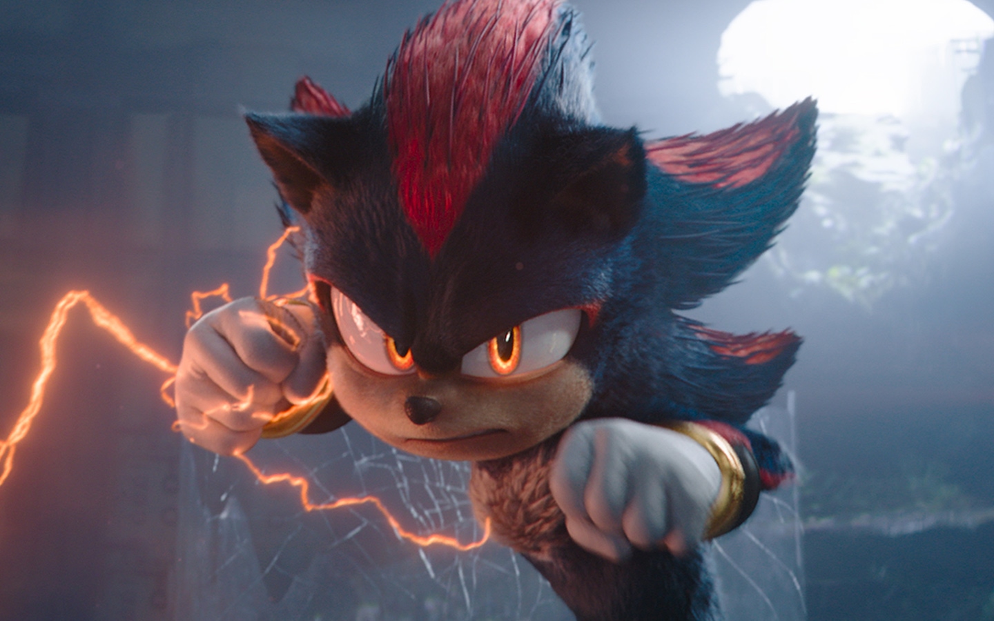 Kirpi Sonic 3 filminden bir kare.
